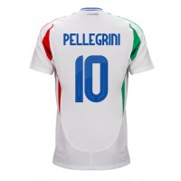 Taliansko Lorenzo Pellegrini #10 Vonkajší futbalový dres ME 2024 Krátky Rukáv